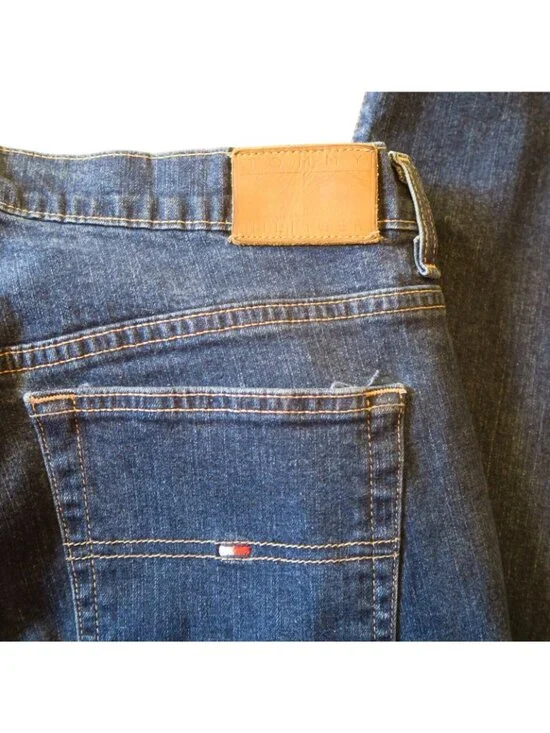 Tommy Hilfiger Bootcut Jeans 2002 Dark Wash Stretch Size 8 Hipster Fit - Picture 5 of 11